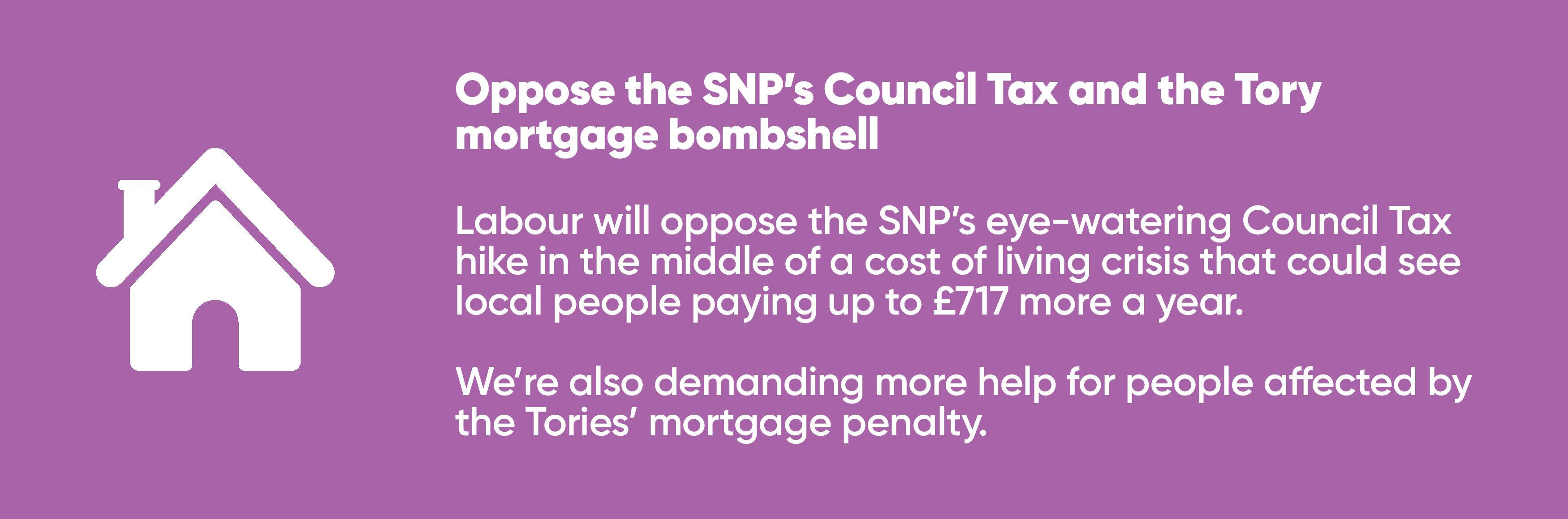 Oppose the SNPs Council Tax and Tory mortgage bombshells 